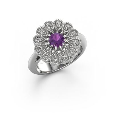 Verlobungsring Kaat 950 Platin Amethyst 5 mm