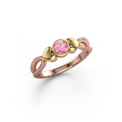 Ring Lorrine 585 rose gold pink sapphire 4 mm