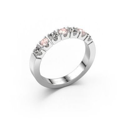 Ring Dana 7 585 white gold morganite champagne 3 mm