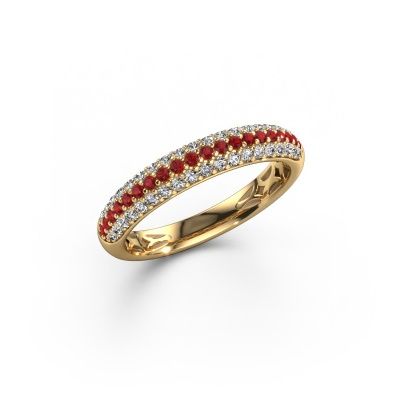 Ring Emely 2 585 gold ruby 1.3 mm