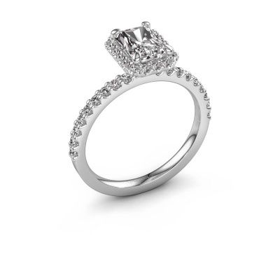 Engagement ring Miranda rad 585 white gold diamond 1.465 crt
