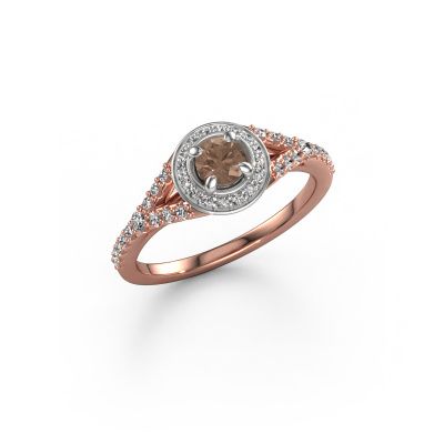 Verlobungsring Pamela RND 585 Roségold Braun Diamant 0.517 crt