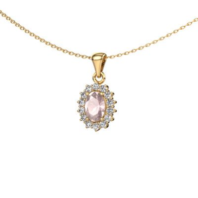 Pendant Margien 585 gold morganite champagne 7x5 mm