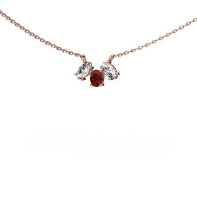 Necklace Rachal 585 rose gold garnet 4x3 mm