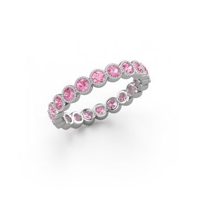 Bague Mariam 0.05 585 or blanc saphir rose 2.4 mm