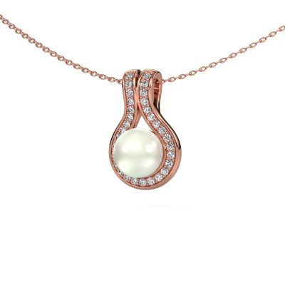 Pendant Noriko 585 rose gold white pearl 6 mm