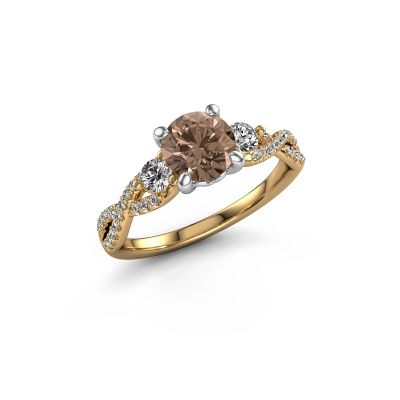 Verlobungsring Marilou RND 585 Gold Braun Diamant 1.360 crt