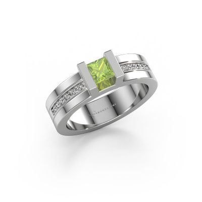 Engagement ring Desire 585 white gold peridot 4 mm