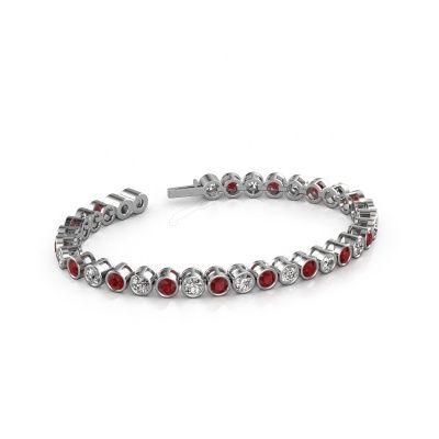 Tennis bracelet Allegra 4 mm 585 white gold ruby 4 mm