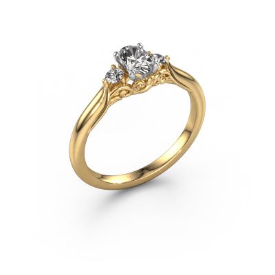Engagement ring Laurian OVL 585 gold diamond 0.72 crt
