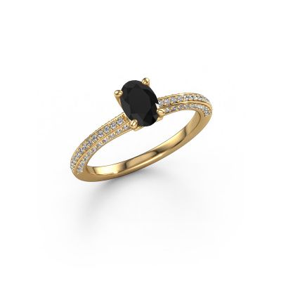 Verlobungsring Elenore ovl 585 Gold Schwarz Diamant 0.78 crt