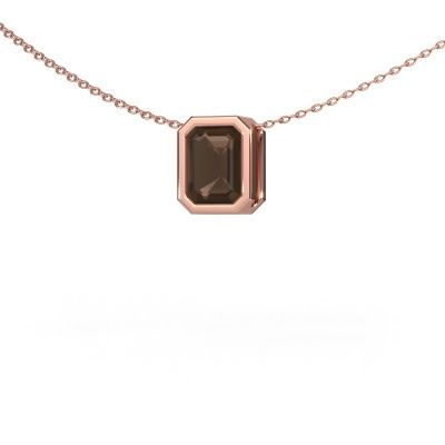 Pendant Lavon EME 585 rose gold smokey quartz 8x6 mm