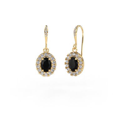 Drop earrings Jorinda 2 585 gold black diamond 2.69 crt