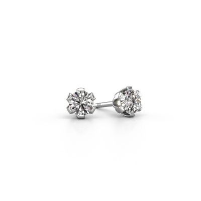Clous d'oreilles Julia 950 platine diamant synthétique 0.25 crt