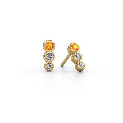 Boucles d'oreilles Felica 585 or jaune citrine 2.7 mm