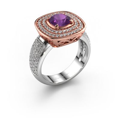 Ring Eliana 585 rose gold amethyst 6 mm