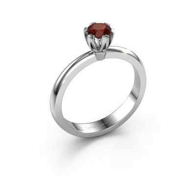 Engagement ring Julia 950 platinum garnet 4 mm