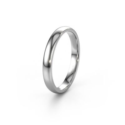 Wedding ring WH0100M23AP 585 white gold ±0.12x0.07 in
