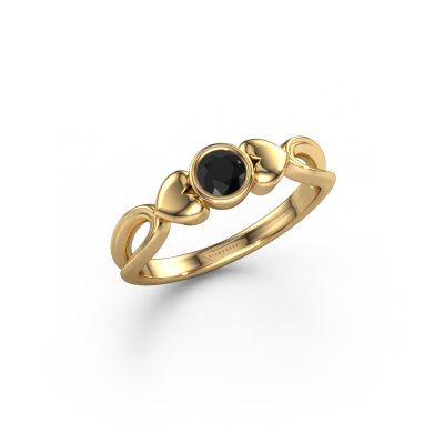 Ring Lorrine 585 Gold Schwarz Diamant 0.30 crt