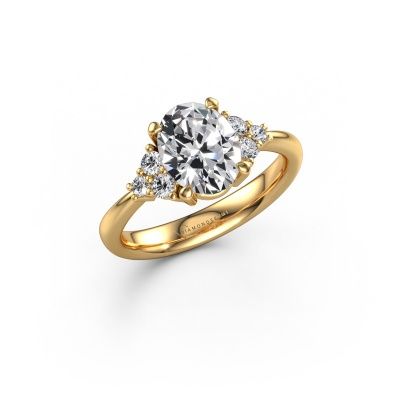 Engagement ring Aleida OVL 1 585 gold lab grown diamond 2.98 crt