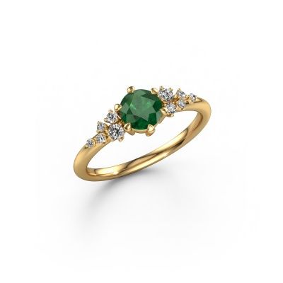Ring Royce RND 585 gold emerald 5.5 mm