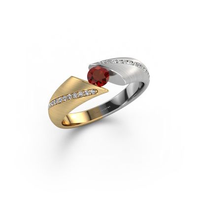 Ring Hojalien 2 585 gold garnet 4.2 mm