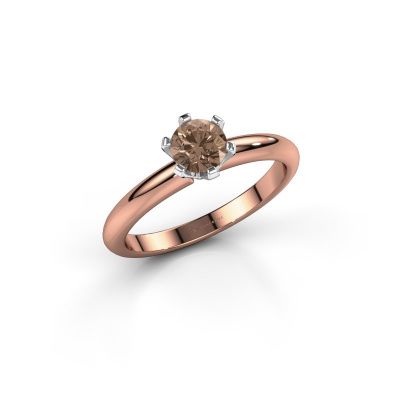 Verlobungsring Tiffy 1 585 Roségold Braun Diamant 0.50 crt