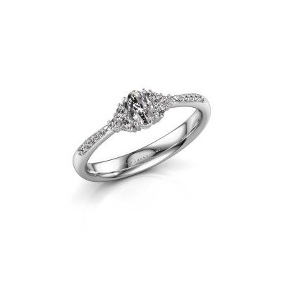 Engagement ring Aleida OVL 2 585 white gold diamond 0.474 crt