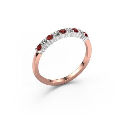 Ring Yasmin 9 585 rose gold garnet 2.4 mm