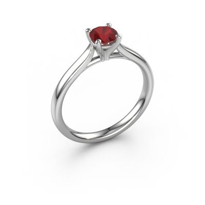 Engagement ring Mignon rnd 1 585 white gold ruby 5 mm