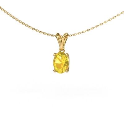 Anhänger Sam OVL 585 Gold Gelb Saphir 8x6 mm