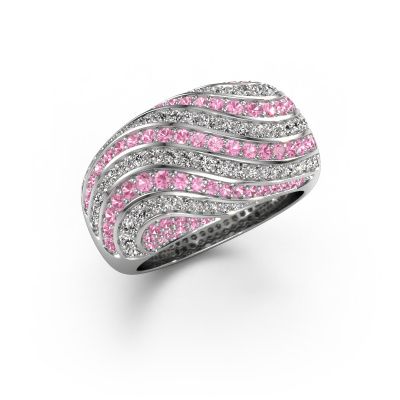 Ring Sonia 950 Platin Pink Saphir 1 mm