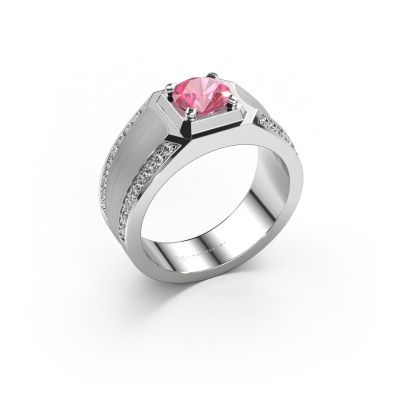 Men's ring Maarten 950 platinum pink sapphire 6.5 mm