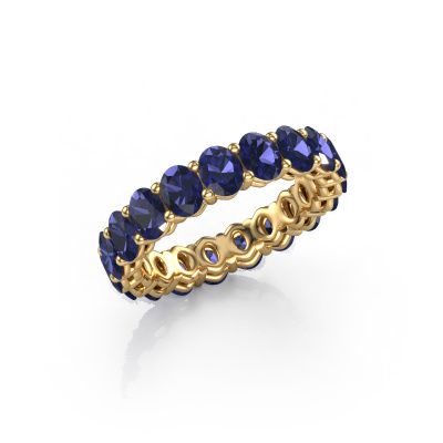 Stackable ring Heddy OVL 3.5x4.5 585 gold sapphire 4.5x3.5 mm