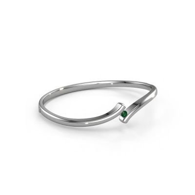 Bangle Amy 585 white gold emerald 3.4 mm