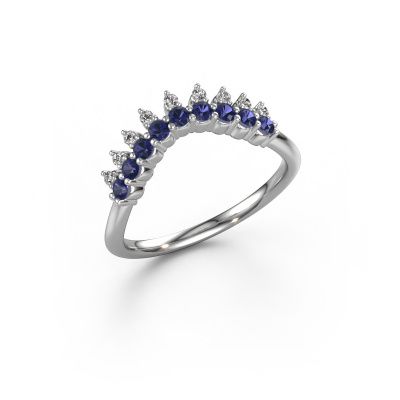 Stackable ring Vivian B 585 white gold sapphire 2 mm