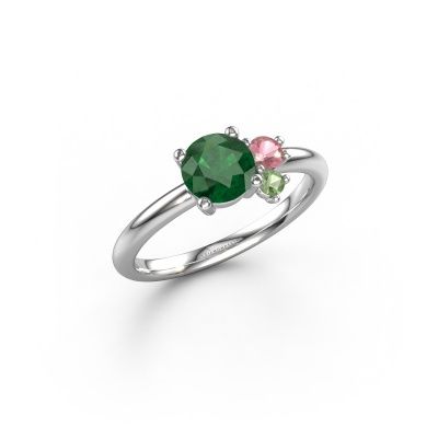 Ring Anouk 950 platinum emerald 6 mm