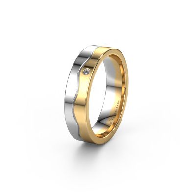 Ehering WH0701L15AP 585 Weißgold Zirkonia ±5x1.7 mm