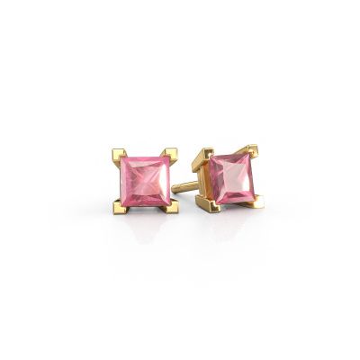 Stud earrings Ariane 585 gold tourmaline pink 5 mm