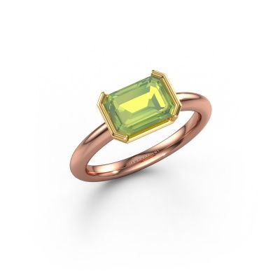 Verlobungsring Tayler EME 585 Roségold Peridot 8x6 mm