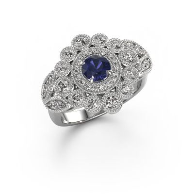 Ring Elia 585 white gold sapphire 5 mm