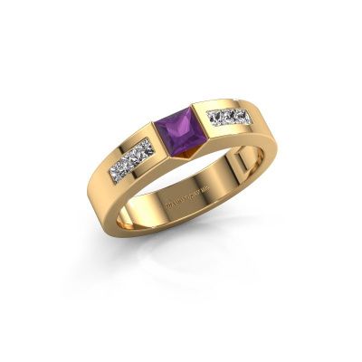 Verlovings ring Arlena 2 585 goud amethist 4 mm