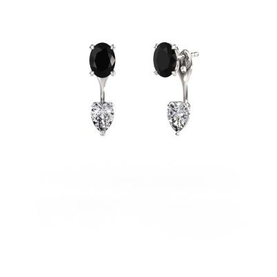 Drop earrings Kate OVL-PER 950 platinum black diamond 3.40 crt