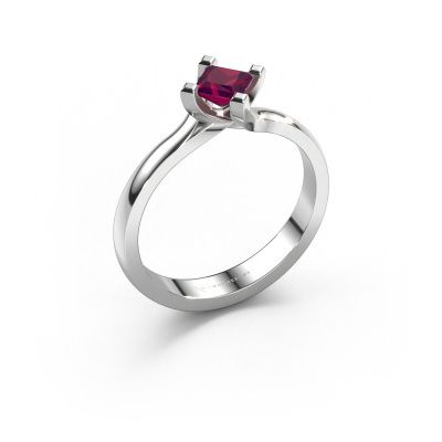 Verlobungsring Dewi Square 950 Platin Rhodolit 4 mm