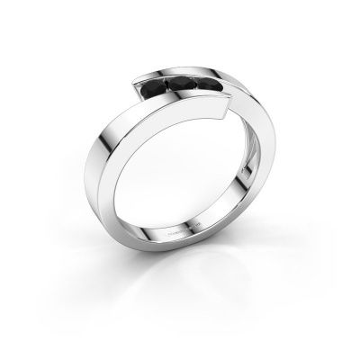 Ring Gracia 950 platina zwarte diamant 0.288 crt