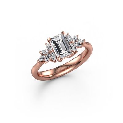 Engagement ring Fiona EME 585 rose gold lab grown diamond 1.40 crt