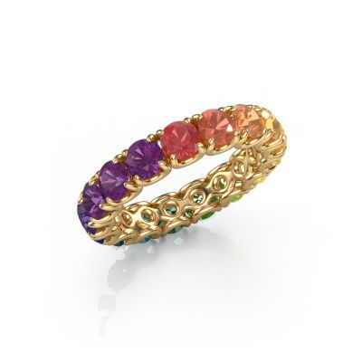 Ring Estee 4.0 585 gold Rainbow sapphire 1 4 mm
