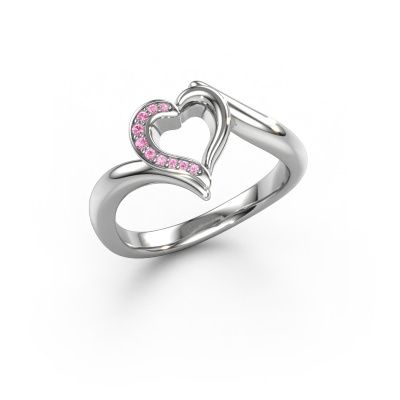 Ring Katlyn 950 Platin Pink Saphir 0.8 mm