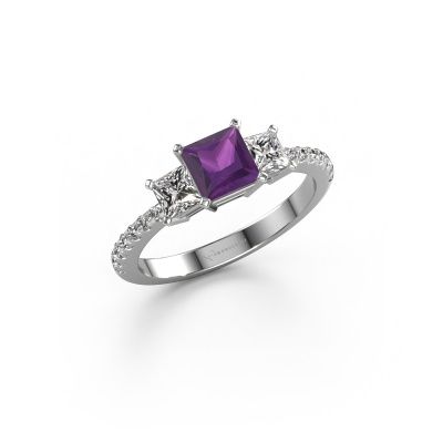 Verlobungsring Dorla 585 Weißgold Amethyst 5 mm