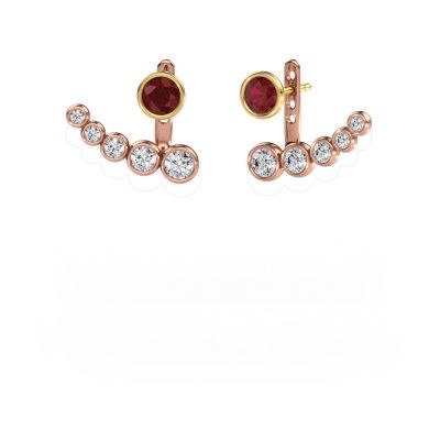Ohrringe Wendy 585 Roségold Rubin 5 mm